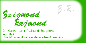 zsigmond rajmond business card